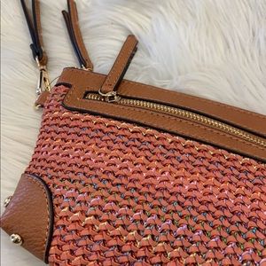 WOVEN CLUTCH + FAUX LEATHER